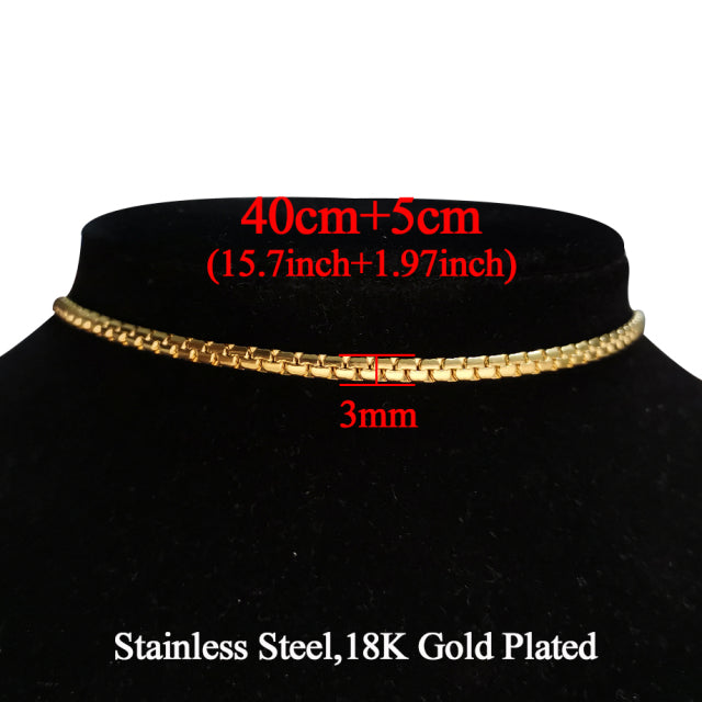 2019 High Quality Clavicle Blade Statement Women Gold Silver Color Stainless Steel 35+5cm Snake Choker Necklace Chain